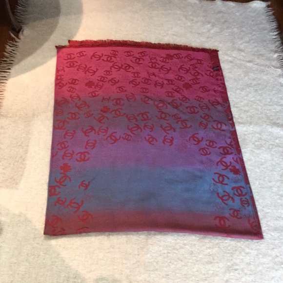 Chanel France, Cashmere/Silk, Oblong, Logo Scarf/Shawl - Picture 6 of 13
